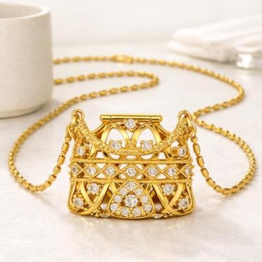 Imagem de Porta-moedas de metal cristal, mini clutch noturna para mulheres, bolsa transversal criativa de liga rígida, bolsa de mão de festa para presente