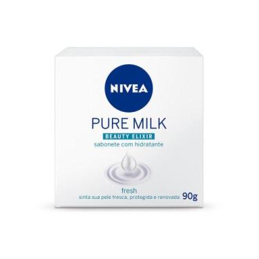 Imagem de Sabonete Em Barra Hidratante Nivea Pure Milk Fresh 90G