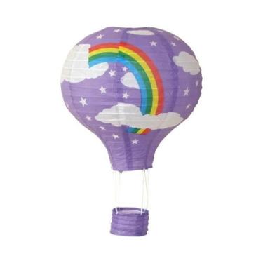 Imagem de Lanternas De Papel Em Forma De Balão De Ar Quente DIY De 12 Polegadas 