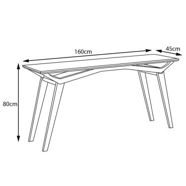 Imagem de Aparador Decorativo Sala de Estar 160cm Tampo de Vidro Monet Off White/Champagne - Gran Belo