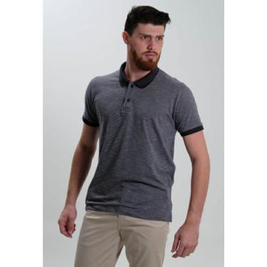 Imagem de Camiseta Masculina Gola Polo Ixória Cinza Escuro Flamê