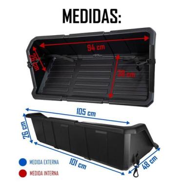 Imagem de Caixa Organizadora Carga Tg Poli Medida Externa 105X48X26Cm