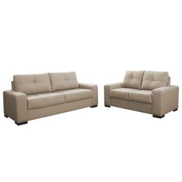 Imagem de Sofá 2 E 3 Lugares Turim Couro Bege 66