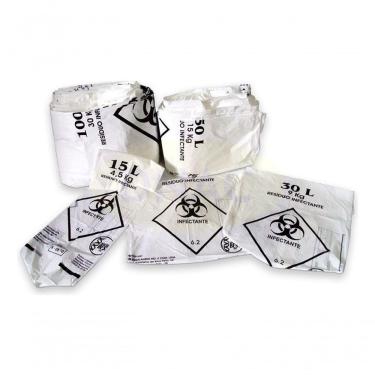 Imagem de Saco De Lixo Infectante 6 Hospitalar Resíduo 30l Com 100un