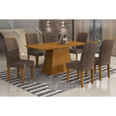 Imagem de Cadeira Sala De Jantar Lunara Kit 2 Un Imbuia/linho Turim - Rufato