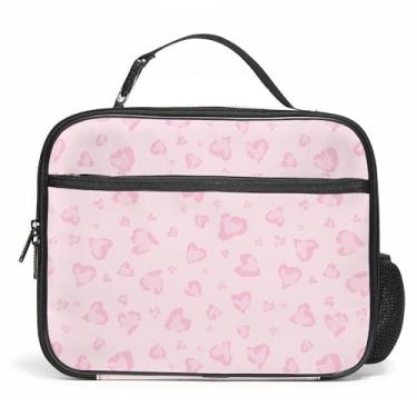 Imagem de Lancheira grande, lancheira reutilizável isolada com suporte para garrafa de água, portátil, impermeável, à prova de vazamento, lancheira fofa para piquenique escolar, viagem de volta às aulas