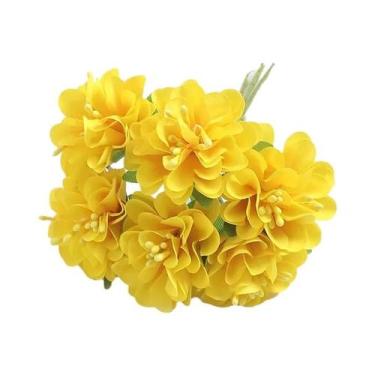 Imagem de Buquê De Mini Flores De Cravo De Seda 6 Peças Para Decoração De Casa, 