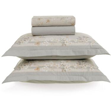 Imagem de Jogo de Cama Karsten Dandara 200 Fios 4 Peças Queen Bege
