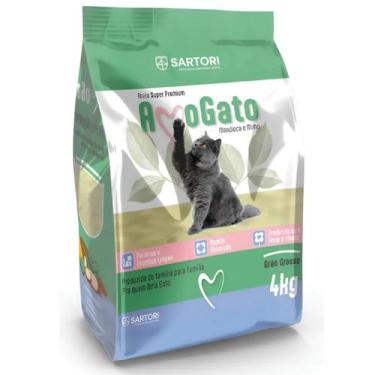 Imagem de Areia Higiênica para Gatos Biodegradável Milho e Mandioca Amo Gato Grã