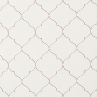 Imagem de Papel De Parede 53Cmx10M Tnt Arabesco Branco Alto Relevo