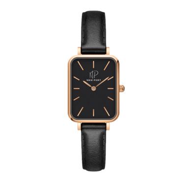 Imagem de Relógio Quadrado Feminino Minimalista Dourado Rosé New Port