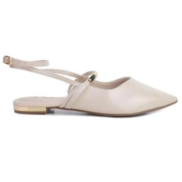 Imagem de Sapatilha Feminina Slinback Bebecê Aveia Bege - T2019-Feminino