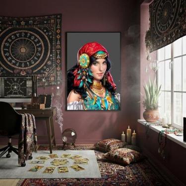 Imagem de Quadro Decorativo Mulher Cigana - 70X50Cm - Quadros On-Line