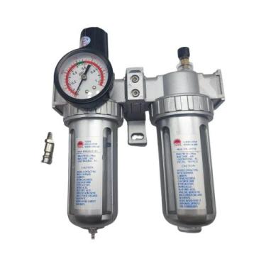 Imagem de Filtro Regulador De Compressor De Ar Separador De Óleo E Água Com Dren