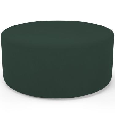 Imagem de Puff Redondo Orgânico para Living 90cm Lola W01 Suede Verde Musgo - Lyam Decor