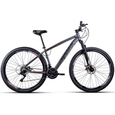 Imagem de Bicicleta Aro 29 Hawks Aluminio 24 Marchas Freio Disco, Cinza, PRETO/1