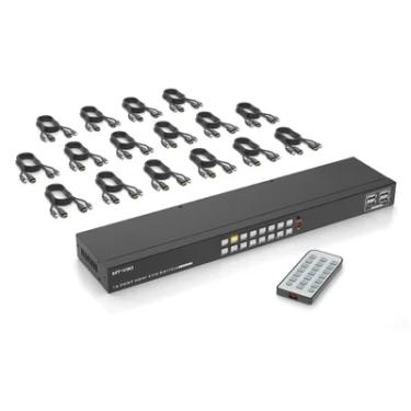 Imagem de Switch 16 Portas KVM 4K Hdmi/Usb 3480X2160 C/ Cabo Rack 19" MT-1601HK-C MT-VIKI