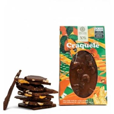 Imagem de Chocolate Craquelê 50% Cacau com Castanha de Caju e Banana Mendoá 120g
