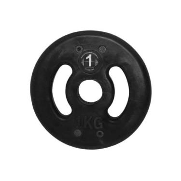 Imagem de Anilha de Ferro Fundido Injetada Alça Lateral 1,0Kg - ANILHAS FITNESS