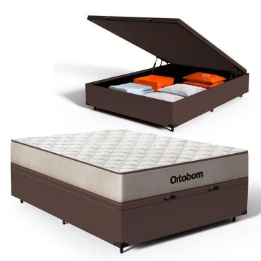 Imagem de Cama Box Baú com Colchão de Espuma D60 Double Face Force Dream - Ortobom Casal 138cm