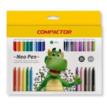 Imagem de Caneta Hidrográfica Compactor Neo-Pen Gigante 24 Cores
