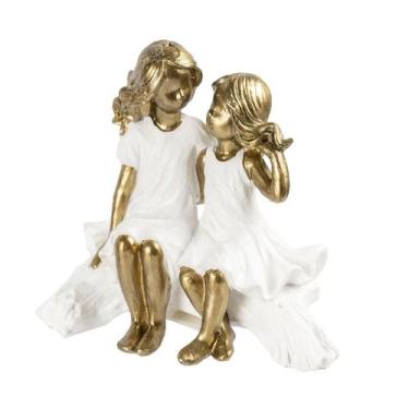 Imagem de Escultura Família Duas Irmãs Amigas No Banco - Galeria Morada