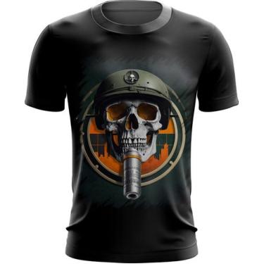 Imagem de Camiseta Dryfit Caveira Militar Logo Guerra 3 - Kasubeck Store®, Baby 