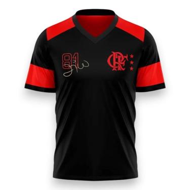 Imagem de Camisa Retro Flamengo Zico Mundial 1981 Braziline Oficial-Masculino