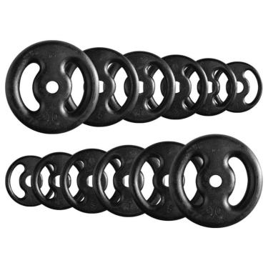Imagem de Kit 12 Anilhas Sebo de Ferro Fundido - 50 Kg-Unissex