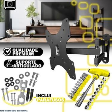 Imagem de Suporte Parede Para Tv Articulado 14 A 55 Polegadas + Chaves Fenda E S