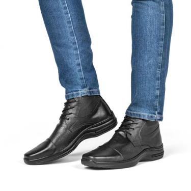 Imagem de Bota Social Casual Masculino Com Cadarço  Em couro Premium 5061, 34, M