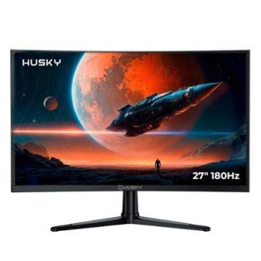 Imagem de Monitor Gamer Curvo Husky Boreal 27", FHD, 180Hz, 1ms, Adaptive Sync, VA, DisplayPort e...