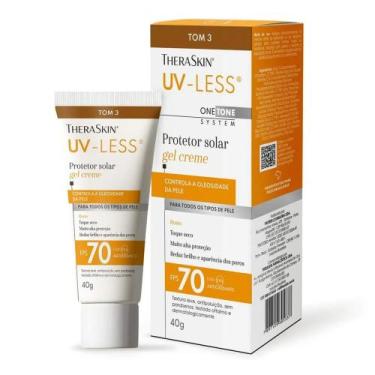 Imagem de Protetor Solar Facial Theraskin UV-Less FPS 70 Gel Creme Tom 3 40g  Al