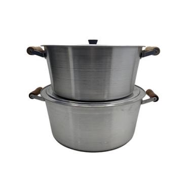 Imagem de Jogo de Caçarolas Grandes em Alumínio n32 e n36 Para Hotel Restaurante