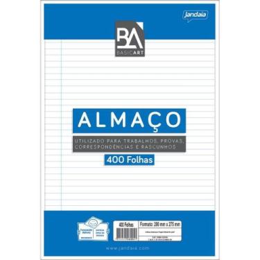 Imagem de Papel Almaço Basic ART com Pauta e Margem - Pacote com 400 Folhas - Ja