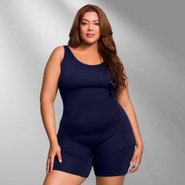 Imagem de Maiô plus size roupa p/ natação piscina feminino-adulto shor - Selene,