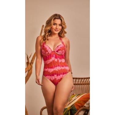 Imagem de Maio meia taça estampado sol e agua, Estampa rosa, M