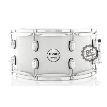 Imagem de Caixa X-Pro C. Ibañez Stage Series Silver Sparkle 14x7 com pele Evans 