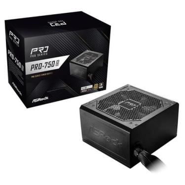 Imagem de Fonte ASROCK PRO 750W 80 PLUS GOLD ATX 3.1 - PRO-750G