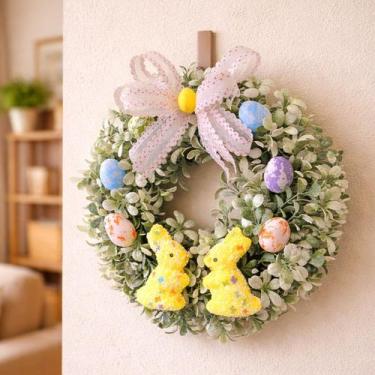 Imagem de Guirlanda Ovinhos Ovos Páscoa Decoração Artificial De 30cm - Genérico,