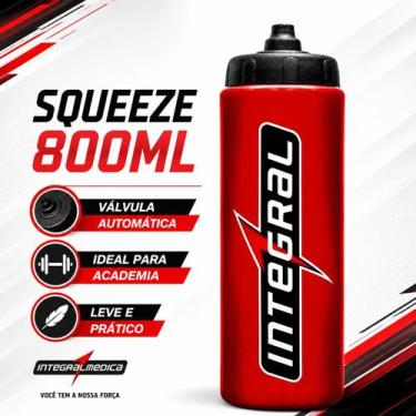 Imagem de Squeeze Garrafa 800ml Integralmedica Academia Água Fitness Bike Corrid