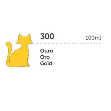 Imagem de Tinta Mega PVA Metalica Ouro 100ml Gato Preto, OURO