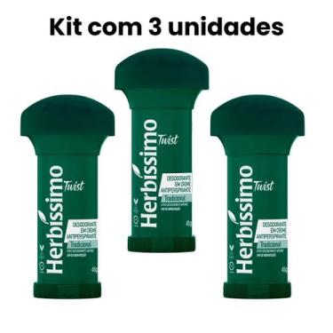Imagem de Kit 3x Herbíssimo Twist Desodorante Creme Tradicional 45g