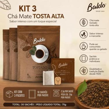 Imagem de Kit 3 Chá Mate Tostado Tosta Alta Baldo em sachê 25g cada
