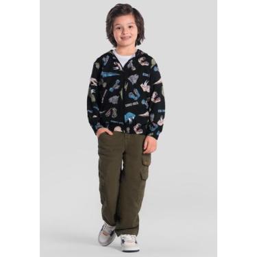 Imagem de Jaqueta infantil menino em microfibra Brandili, 6, Preto