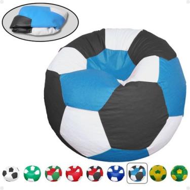 Imagem de Puff Bola Futebol Decorativo Infantil Adulto Sem Enchimento - - Phoeni