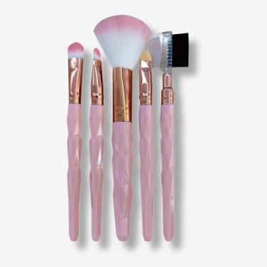 Imagem de Kit 5 Pincéis De Maquiagem Cabo Diamante Nybc Beauty