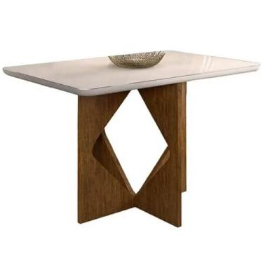 Imagem de Mesa Madrid 160x80cm Minas Plac Cor Cinamomo Off White, Cinamomo Off W