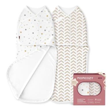 Imagem de Cueiros Momcozy 2 unidades para recém-nascido de 0 a 3 meses com fecho