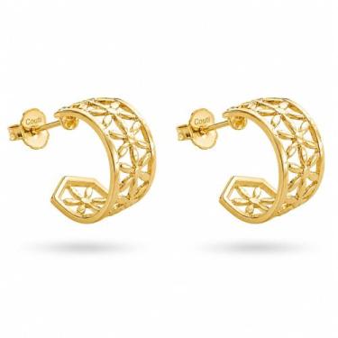 Imagem de Brinco de Argola Couti Banhada a Ouro 18K Hipoalergênico